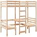 Giroletto Soppalco Con Scrivania E Sedie 80x200cm Legno Pino - Foto miniatura 2