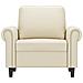 Poltrona Crema 60 Cm In Similpelle - Foto miniatura 3