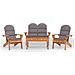 Set Salotto Da Giardino Adirondack 4pz Legno Massello Di Acacia - Foto miniatura 2