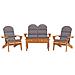Set Salotto Da Giardino Adirondack 4pz Legno Massello Di Acacia - Foto miniatura 3