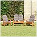 Set Salotto Da Giardino Adirondack 4pz Legno Massello Di Acacia - Foto miniatura 1