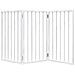 Cancello per Cani Pieghevole 3 Pannelli Bianco 150 cm Pioppo - Foto miniatura 4