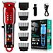 Tagliacapelli Professionale Con Display Led, Lama In Acciaio, Cordless, Batteria 500mah Red - Foto miniatura 1
