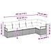 Set di Sofà da Giardino  a 6 Pezzi con Cuscini Beige in Polyrattan, Sofà da Giardino  a 2 Posti con Cuscini Beige in Polyrattan - Foto miniatura 8