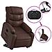 Poltrona Alzapersona Reclinabile Marrone in Similpelle - Foto miniatura 6