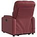Poltrona Alzapersone Massaggi Reclinabile Rosso Vino Similpelle - Foto miniatura 4