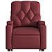 Poltrona Alzapersone Massaggi Reclinabile Rosso Vino Similpelle - Foto miniatura 8