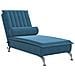 Chaise Longue Massaggi con Cuscino a Rullo Blu in Velluto - Foto miniatura 1