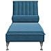Chaise Longue Massaggi con Cuscino a Rullo Blu in Velluto - Foto miniatura 4