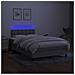 Letto a Molle Materasso e LED Grigio Chiaro 120x190 cm Tessuto - Foto miniatura 4