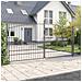 porta da giardino con punta a lancia a doppio swing grigio 200x400 cm in acciaio - Foto miniatura 3