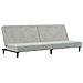 Divano Letto a 2 Posti con Poggiapiedi Grigio Chiaro in Velluto - Foto miniatura 4