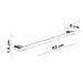 Portasalviette 65 Cm Da Muro In Alluminio, Ottone E Cromall A121-65 Serie Azzorre Cromato - Foto miniatura 2