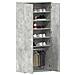 Mobile per scarpe Grigio 80 x 39 x 180 cm Legno multistrato - Foto miniatura 3