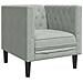 Poltrona Chesterfield Grigio chiaro 71 x 74.5 x 70.5 cm Velluto - Foto miniatura 1