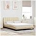 Letto con Materasso Crema 120x200 cm in Tessuto - Foto miniatura 3