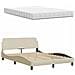 Letto con Materasso Crema 120x200 cm in Tessuto - Foto miniatura 8