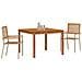 Set da Pranzo per Giardino 3 pcs Beige Poly Rattan - Foto miniatura 3