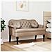 Panca Chesterfield con cuscino Cappuccino 120,5 x 65 x 75 cm - Foto miniatura 3