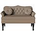 Panca Chesterfield con cuscino Cappuccino 120,5 x 65 x 75 cm - Foto miniatura 4