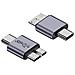 Adattatore Da Usb Type-c Maschio A Micro B Maschio (confezione Da 2) - Convertitore In Lega Di Alluminio - Foto miniatura 3