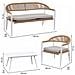 Tavolo, Divano E 2 Poltrone Multicolore 100x55x45, 68x69x75, 138x69x75 - Foto miniatura 4
