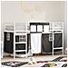 Struttura del Letto Loft per Bambini con Tendine Bianco e Nero - Foto miniatura 2