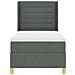 Letto a molle con materasso Grigio scuro 80 x 200 cm Tessuto - Foto miniatura 7
