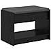 Panca per ingresso con cuscino Rovere Nero 63 x 38 x 45 cm - Foto miniatura 1