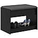 Panca per ingresso con cuscino Rovere Nero 63 x 38 x 45 cm - Foto miniatura 3