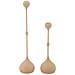 Set 2 Portacandele Slimmy Rosa In Ferro Dalle Forme Slanciate - Foto miniatura 1