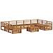 Set divani 10 pcs Naturale Legno di Acacia Massello - Foto miniatura 1