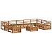Set divani 10 pcs Naturale Legno di Acacia Massello - Foto miniatura 3