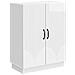 Credenza Bianco Lucido 66 x 34,5 x 87 cm Legno ingegnerizzato - Foto miniatura 1