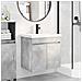 Mobile bagno con rubinetto Grigio Cemento 61 x 40 x 74,5 cm - Foto miniatura 2