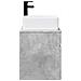 Mobile lavabo da parete Grigio Cemento 49 x 41 x 63 cm - Foto miniatura 2