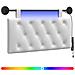 Testiera sospesa Con luce LED Bianco Tessuto - Foto miniatura 1