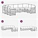 Set di divani da esterno 7 pcs Bianco e Grigio Chiaro - Foto miniatura 7