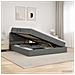 Letto con contenitore LED e materasso Grigio Scuro 160 x 200 cm - Foto miniatura 4