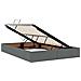 Letto con contenitore LED e materasso Grigio Scuro 160 x 200 cm - Foto miniatura 6