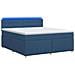 Letto box spring con materasso Blu 140 x 190 cm Tessuto - Foto miniatura 1