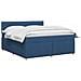 Letto box spring con materasso Blu 140 x 190 cm Tessuto - Foto miniatura 3