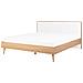 Letto Matrimoniale 180x200cm In Legno Marrone E Bianco Con Led Serris - Foto miniatura 7
