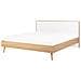 Letto Matrimoniale 180x200cm In Legno Marrone E Bianco Con Led Serris - Foto miniatura 12