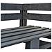 Panca Da Giardino Angolare Con Pallet In Legno Fsc Grigio - Foto miniatura 3
