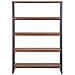 Libreria Con 4 Mensole Color Legno Scuro E Nero Tifton - Foto miniatura 7