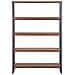 Libreria Con 4 Mensole Color Legno Scuro E Nero Tifton - Foto miniatura 5