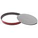 Moule A Tarte Delibake En Acier - 30 Cm - Rouge Et Gris - Fond Amovible - Foto miniatura 2