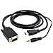 A-HDMI-VGA-03-10 VGA HDMI + 3.5mm Nero cavo di interfaccia e adattatore - Foto miniatura 1