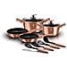 Rose Gold Set Di Pentole Induzione 10-piece Alluminio Antiaderente 2 Casseruoli 2 Padelle Oro Rosa - Foto miniatura 1